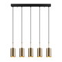 Opviq Kem - 6386 Lámpara de araña Oro y Negro con altura ajustable